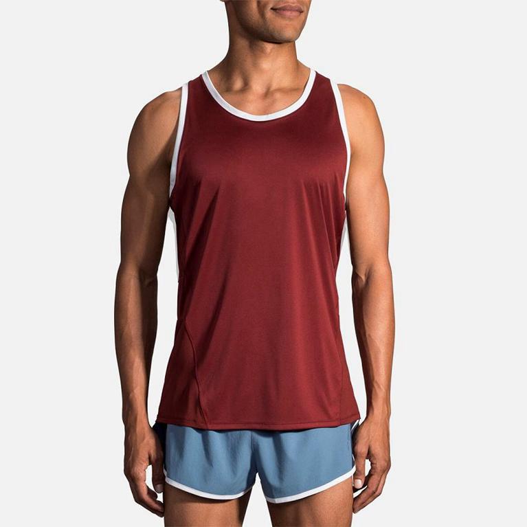 Brooks STEALTH Running Tank Top Mens Canada - Red (NLE763485)